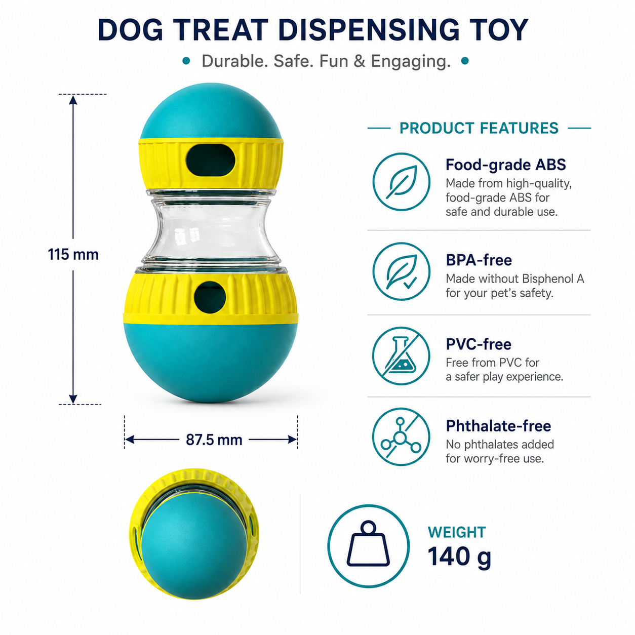 Interactive Dog Treat Dispenser